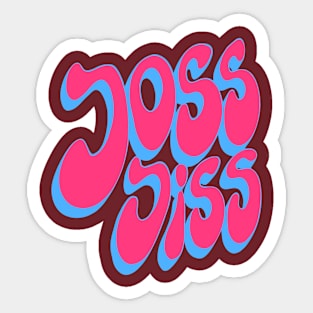 Typography Joss Jiss Word Lettering  Indonesian Sticker